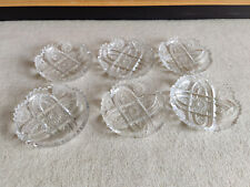 6x DDR Dessertschale Kuchenschale Kuchenteller Bleikristall Kristallglas Glas