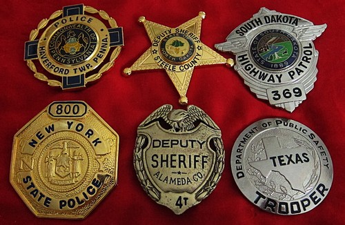 Obsolete police badges - ,