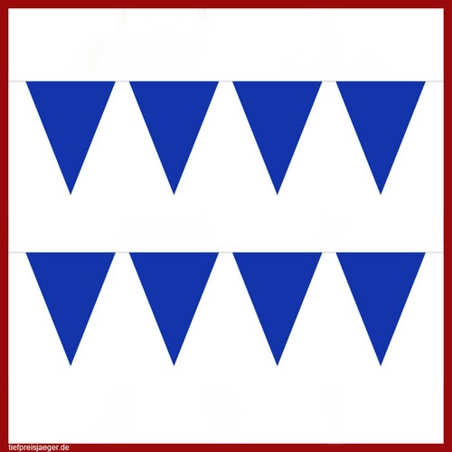 10m blaue wimpelkette - 10m,