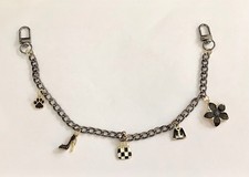 Taschen / Handy Kette schwarz mit Logo Accessoires französischer Style neu ?