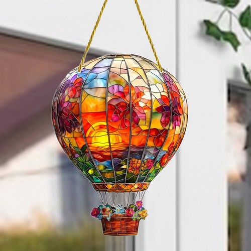 Mit heißluftballon acryl - mit, heißluftballon-,