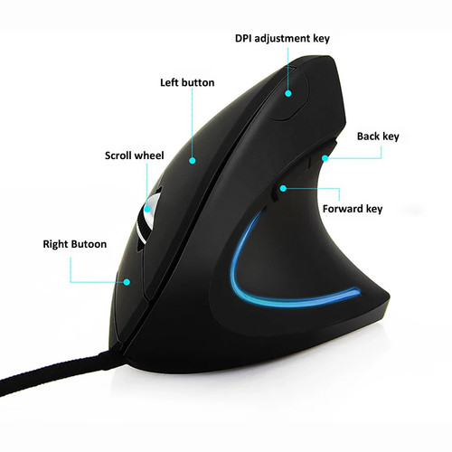 Vertikale rgb gaming maus - vertikale,
