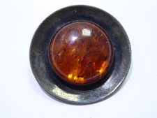 Antike Runde Silberbrosche