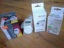 4 x elektronisches Thermostat für Heizkörper, gebraucht, programmierbar