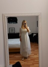 Brautkleid Pronovias A-Linie Empire Boho Vintage Hippie Gr. 36/38 S