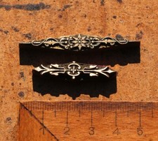 2x Zierlinie Ornament Messingornament Messing Buchbinden Prägung Prägestempel ~´