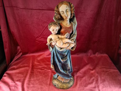 Alte madonna achatit figur - alte,