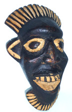 Afrikanische Maske Holz Gesicht Original handmade handgefertigt 24/14/9