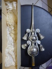sehr alte Christbaum-Spitze Glocken-Drähte  Glas Lauscha ?
