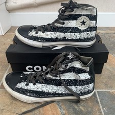 Converse All*Star Junior amerikanische Flagge Hi-Top Streifen schwarz-weiß Chucks