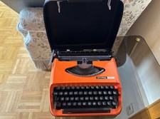 Privileg 300T orange Vintage  Reiseschreibmaschine TOP