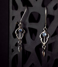 Ohrringe Silber 925 Topas blau