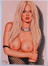 Original drawing ,Zeichnung ,nude woman, weiblicher Akt