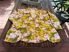 Selbst genähte Leinen Wildrosen Jacke Weste Blazer Bluse gelb Lagenlook L 40/42