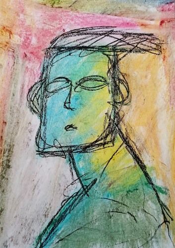 Art portrait painting modern - art, |
