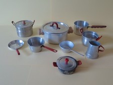 Konvolut Alu Blechspielzeug Kochtopf Kindergeschirr PUPPENKÜCHE Töpfe Pfanne