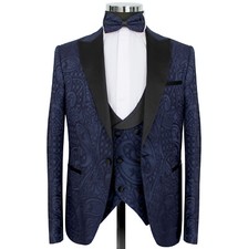 Slim Fit Smoking mit Weste  in