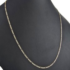 Figarokette 585 14K ECHT GOLD 2,5mm 45cm GESCHENK Goldkette Halskette Unisex NEU