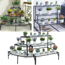 Gartenregal Blumentreppe Blumenbank Blumenständer Metall für Outdoor Balkon Ecke