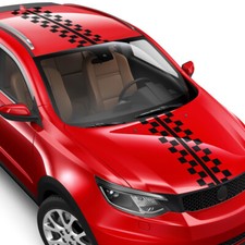 Flaggen Rennstreifen Aufkleber Dekorstreifen Rallye Streifen Auto Sticker #1371