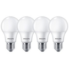 4 x Philips LED Leuchtmittel Birne A60 8W = 60W E27 matt 806lm warmweiß 2700K
