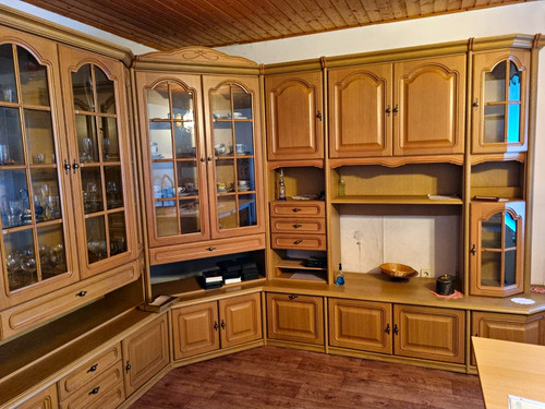Förmige wohnwand aus holz - l-förmige,
