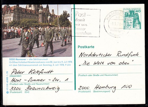 Post deutschland sonderstempel - deutschland,