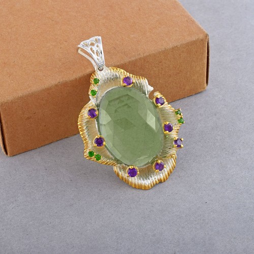 Amethyst anhänger silber - amethyst,