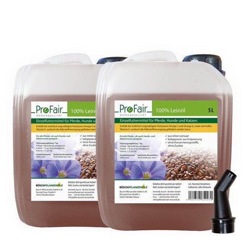10l liter profair leinöl - 10l, profair®