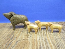 Wildschwein mit 3 Frischlingen Tiere Tierpark ZOO Wald Playmobil PF1245