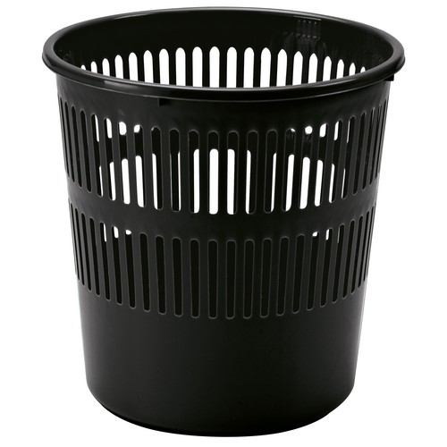 Papierkorb schwarz 12 - schwarz,