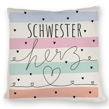 Herzen Kissen mit Spruch