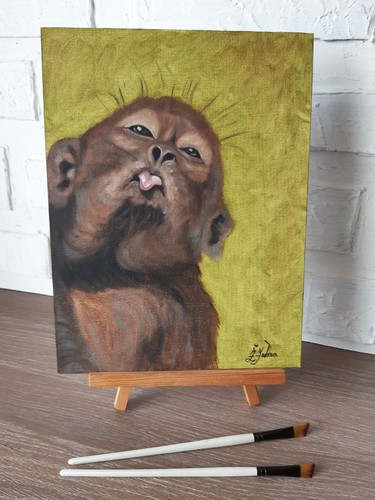 Affe original ölgemälde - affe,