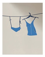 Minimalistische blaue