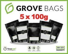 5x 100g Grove Bags TerpLoc 32 x 24cm mit Fenster Einschweiß und Zipbeutel