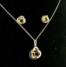 585 Gelbgold SET Knoten Kette