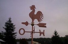 Wetterhahn, Wetterfahne mit Windrose, Kupfer /  Orginal Wetterfahnen Knirsch