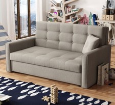 Sofa Vivian Lux III Schlaffunktion Bettkasten 3 Sitzer Ausklappbar Ecke M24