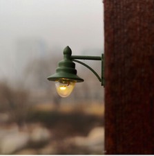 Maßstab 1:24 Puppenhaus Miniatur Vintage Wandleuchte Straßenlaterne Grün Deko