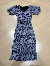 SEXY Zebra Kleid Party MIDI Dress  Figurbetont Massimo Dutti Opus Guess Zara H&M
