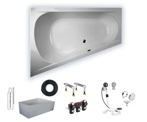 Badewanne trapezwanne acryl - trapezwanne,