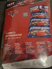 Bettwäsche Disney Cars Flanell 135 x 200 Kissen 80x80 gepflegt. Zustand NR  OVP