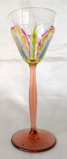 Theresienthal Jugendstil transluzent emailliertes Römer Wein Hock Glas. um 1905 K