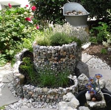 Gabionen Kräuterspirale