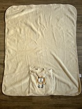 Flauschige Babydecke, Kuscheldecke, beige, ca. 80 x 95 cm, TOP