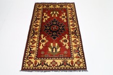 3x5 Fuß Kasak Geometrisch Rot