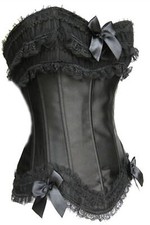 Korsett Corsage Satin-Korsett Gothic schwarz