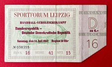 Eintrittskarte Sportforum Leipzig 1957 BRD - DDR Handball Vergleichsk.  ( 160569