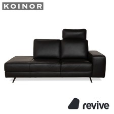 Koinor Upgrade Leder Zweisitzer Schwarz Sofa Couch Kopfstütze