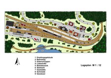 Anlagen-/Gleisplanung "Berghausen" 325 x 133 cm - Märklin C-Gleis - Gleisplan H0